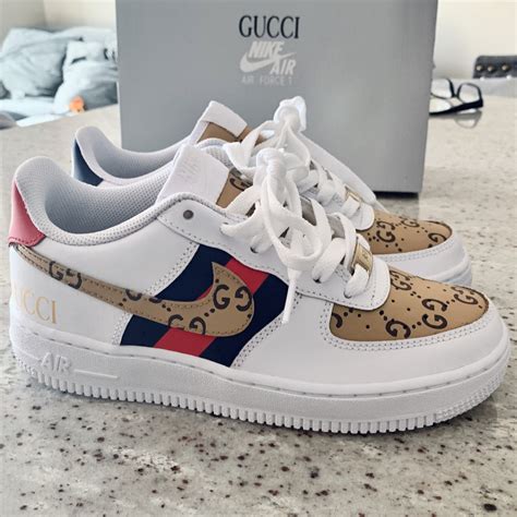 custom gucci forces|Gucci af1 low gg fabric.